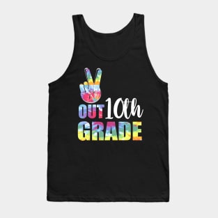 Peace out 10th grade end of school l. Last day of school. Summer break Tank Top